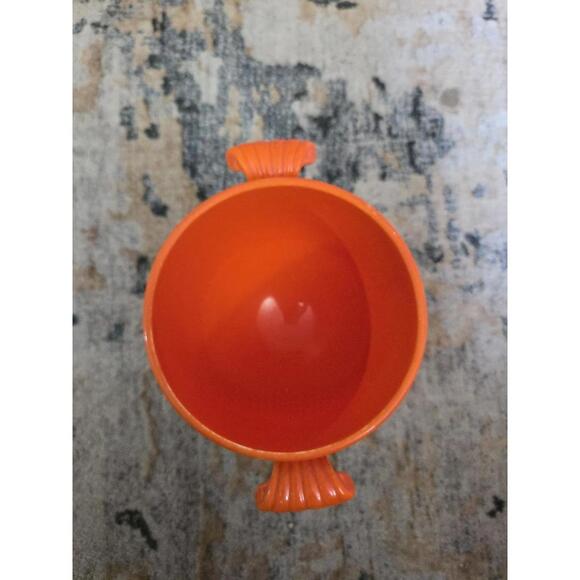 Homer Laughlin China Orange Fiesta Mug Ornate Tangerine Cup - Picture 4 of 5